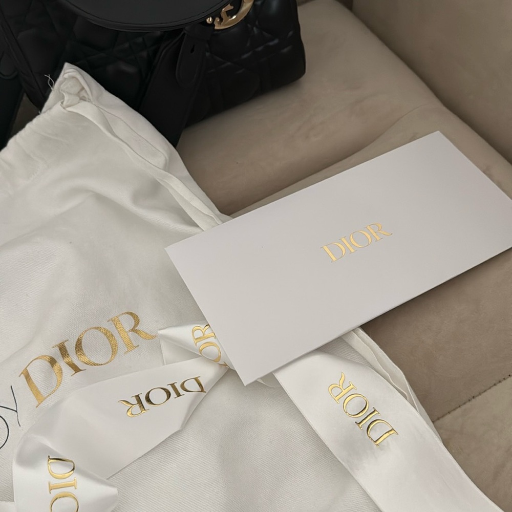 Dior Black Quilted Lady Dior Satchel with Gold Hardware - Picture 13 of 15